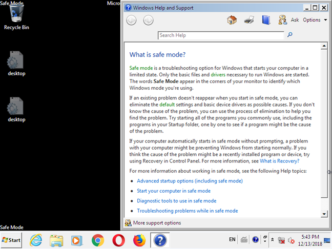 Windows 7 en modo seguro