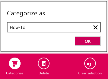 Windows 8.1, Lista de lectura, Aplicación, Leer más tarde, Agregar, Contenido, Categorizar