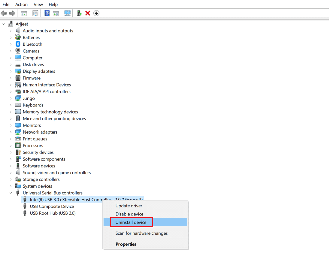 Arreglar un dispositivo USB desconocido en Windows 10 (Error en la solicitud del descriptor del