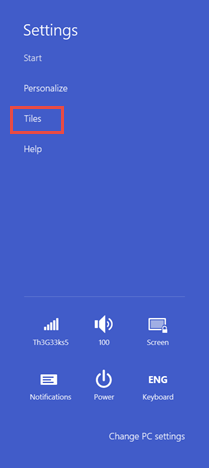 Windows 8.1, pantalla de inicio, mosaicos, más, pantalla