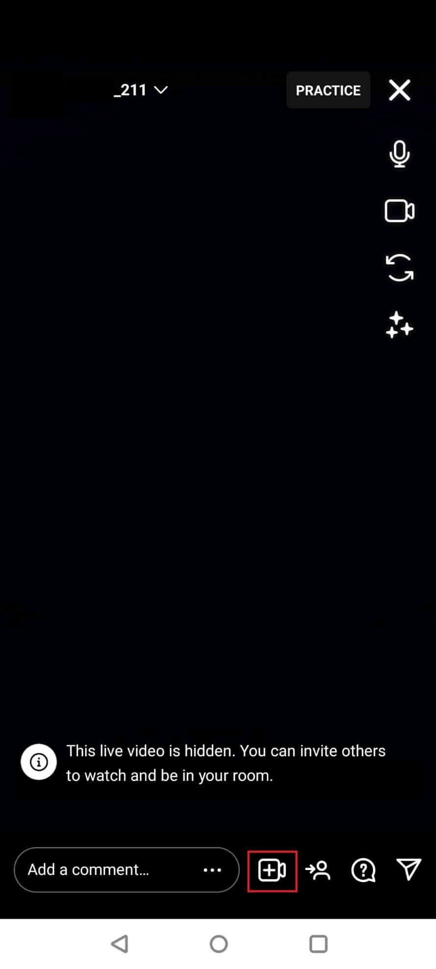 Toque el ícono de video en la parte inferior para ver la lista de solicitudes