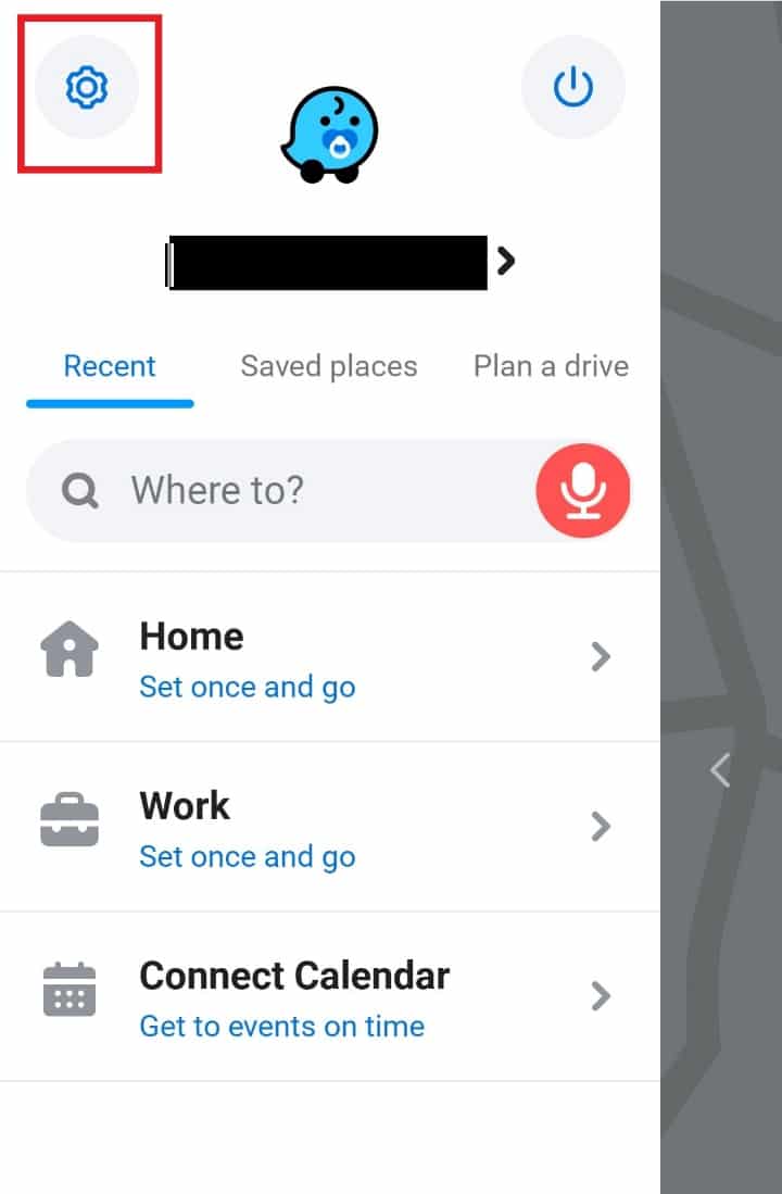 Toca Configuración.  Arreglar el sonido de Waze que no funciona en Android