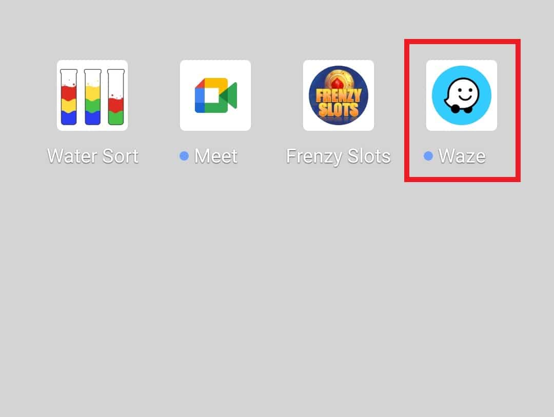 Abre la aplicación Waze.  Arreglar el sonido de Waze que no funciona en Android