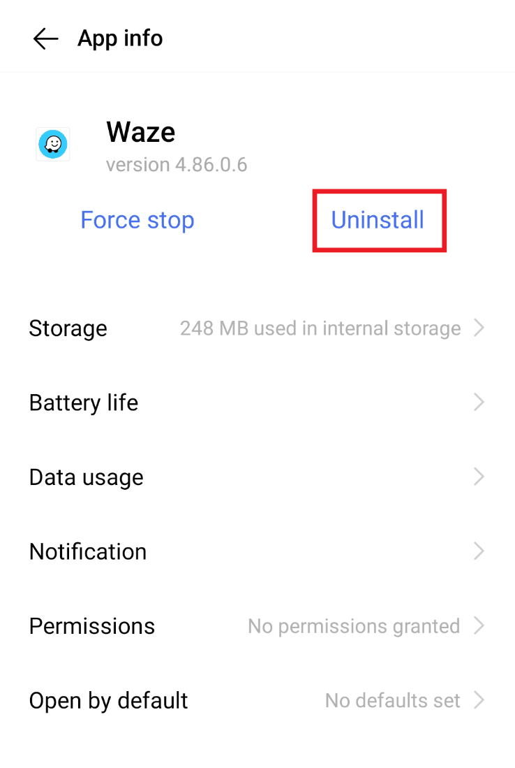  Toca Desinstalar