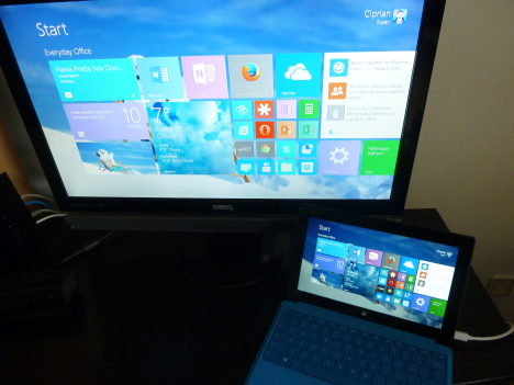 Windows 8.1, Mini DisplayPort, HDMI, cable, conversión, proyecto, imagen
