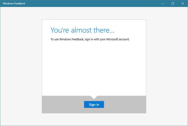 Comentarios de Windows, aplicación, Windows 10, Microsoft, informe, problemas, características