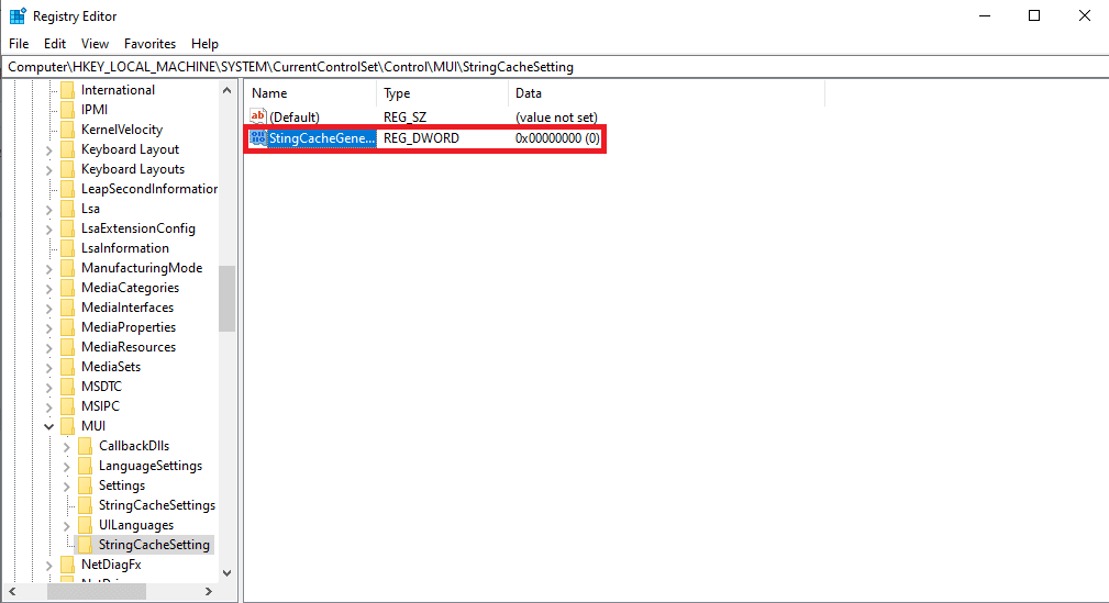 Nombre esta clave DWORD como StringCacheGeneration. Arreglar el código de error del controlador NVIDIA OpenGL 8