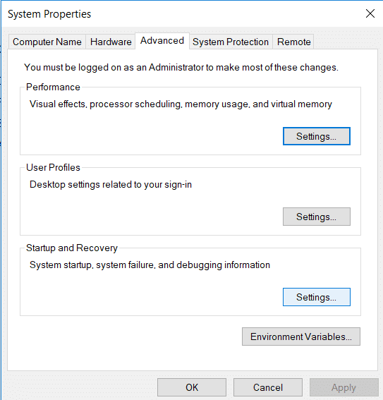 En la nueva ventana, en Inicio y recuperación, haga clic en Configuración