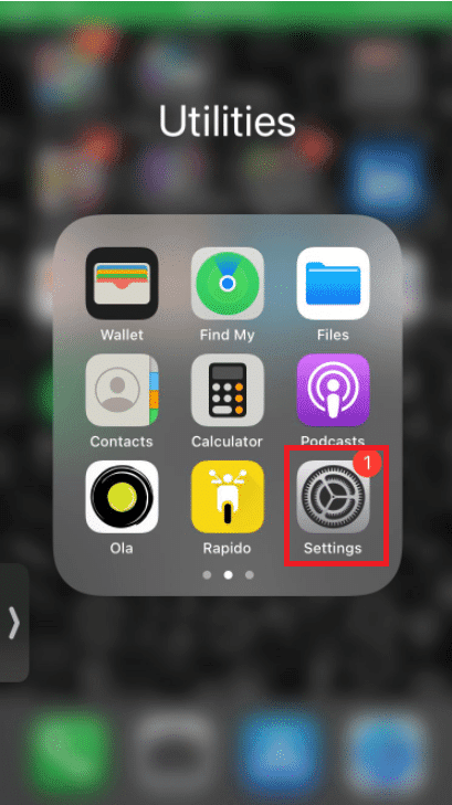 Vaya a la aplicación de configuración de su iPhone