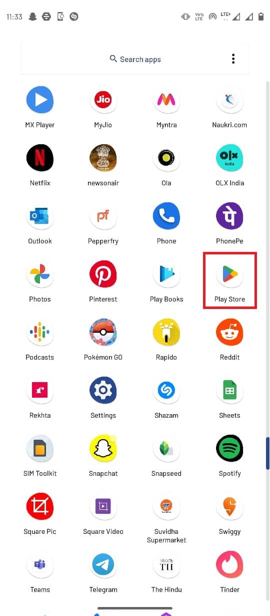 Navega y selecciona Google Play Store