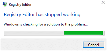 Fix Registry Editor ha dejado de funcionar