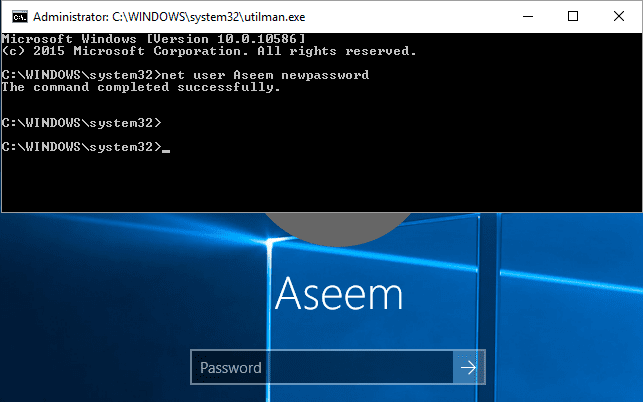 Windows 10 restablecer contraseña