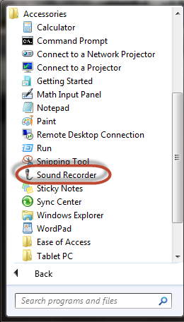 Rejestrator dźwięku, Windows 7, Windows 8
