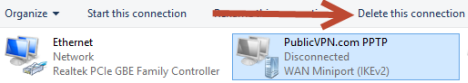 Windows 8, Windows 8.1, VPN, red, conexión, eliminar, eliminar, PPPOE