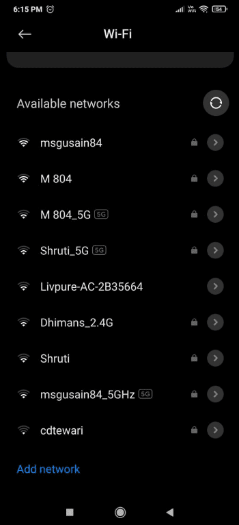 Seleccione la red WIFI a la que desea unirse