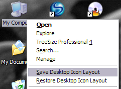 restaurar las posiciones de los iconos