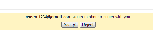 Aceptar rechazar impresora