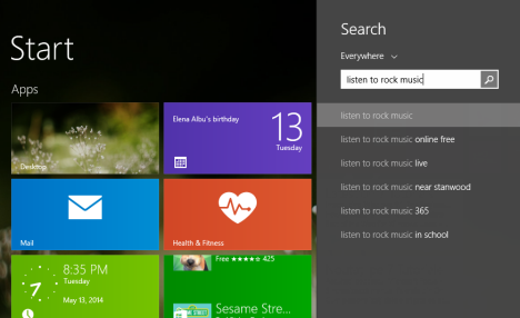 Windows 8.1, Bing, naturalny, język, wyszukiwanie, inteligentne wyszukiwanie, rozumienie języka naturalnego