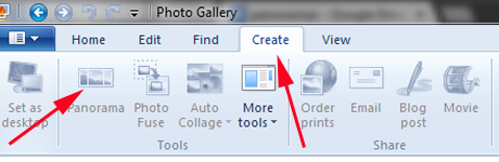 Galería de fotos de Windows, panoramas, imágenes