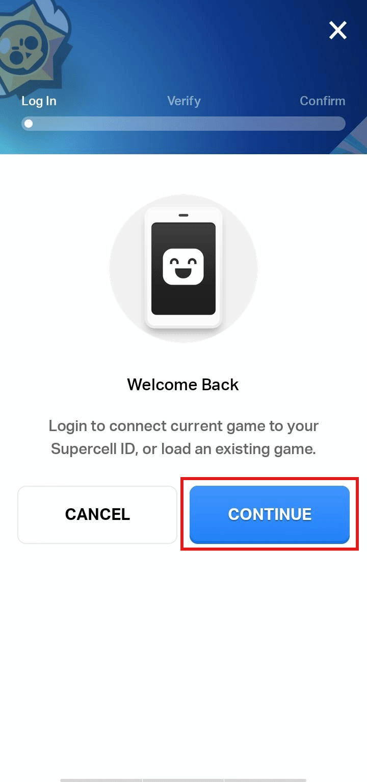 Toca CONTINUAR |  Como borrar una cuenta de clash royale