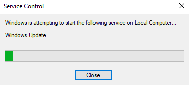 Windows está intentando iniciar el siguiente servicio en el indicador de equipo local.  Arreglar los componentes del sistema de Windows debe ser un problema reparado
