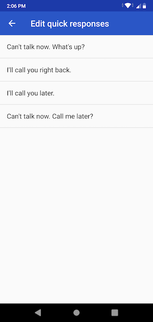 Toque una entrada para editarla