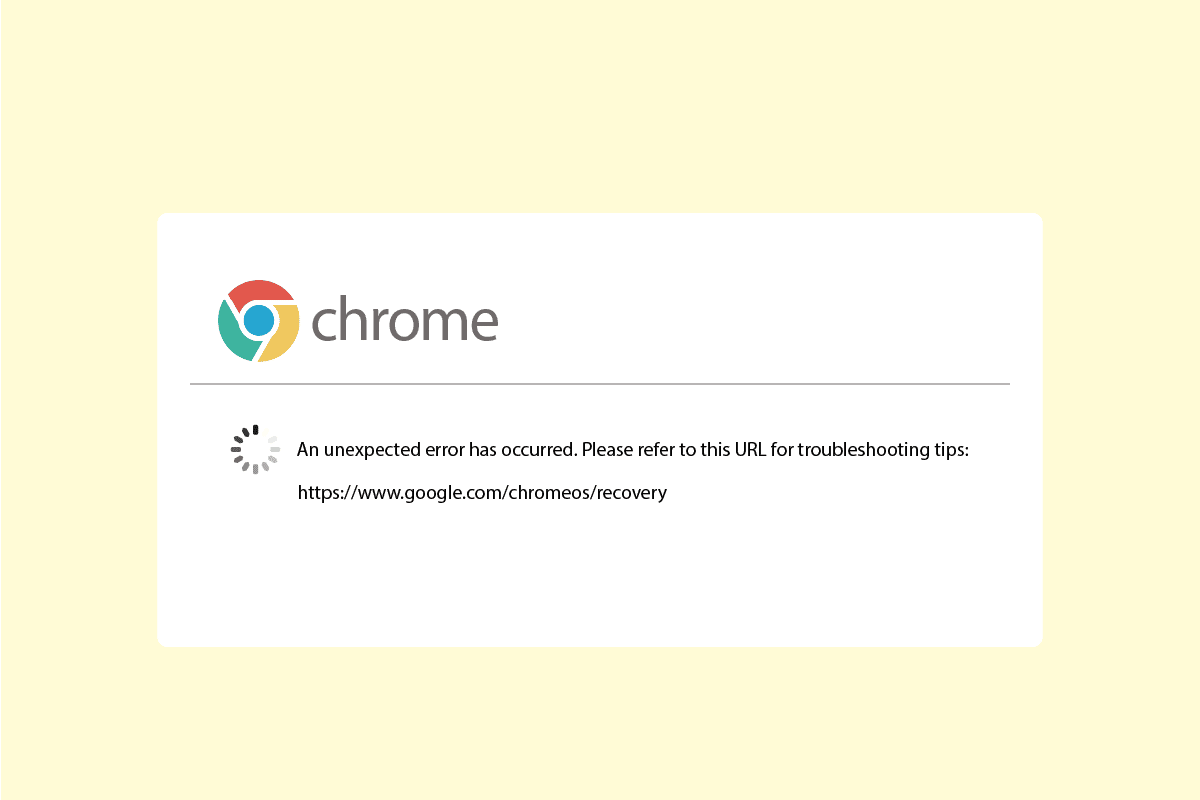 Arreglar un error inesperado que ha ocurrido Recuperación de Chrome OS