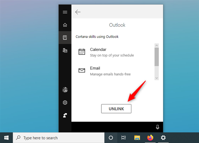 Desconectar el servicio de Cortana