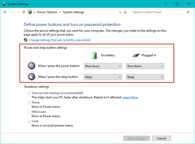 Windows, apagar, encender, botón, acción