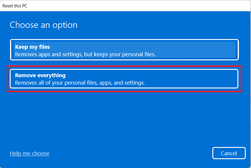 Restablece esta PC Win 11 borra todo