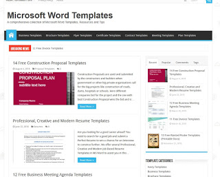 Plantillas de Word para sitios web plantillas de palabras