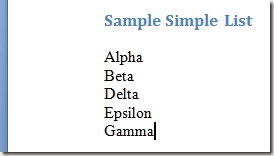 Clasificación completa en Word