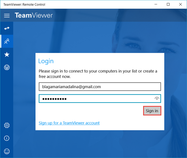 TeamViewer: control remoto, aplicación, Windows