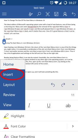 Microsoft Word, Android, editar, agregar, imágenes, formas