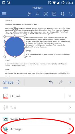 Microsoft Word, Android, editar, agregar, imágenes, formas