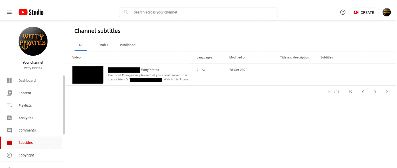 Haga clic en el video que desea que se incrusten los subtítulos.