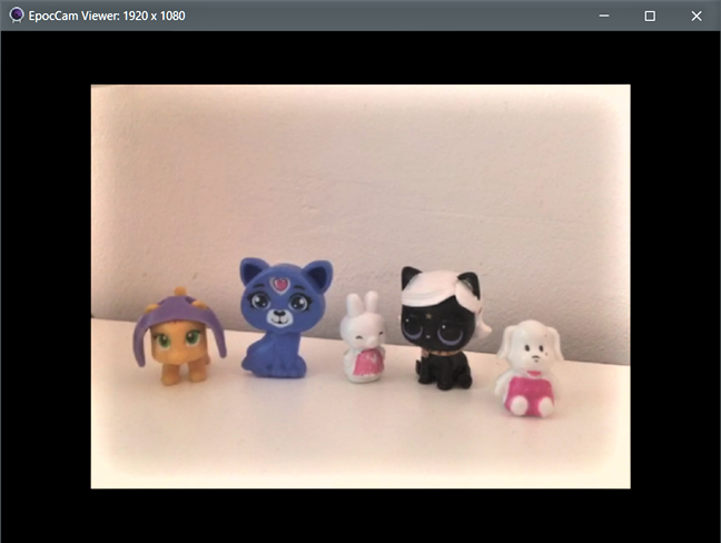 EpocCam Viewer que muestra video en vivo desde el iPhone