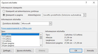 Opciones de etiqueta