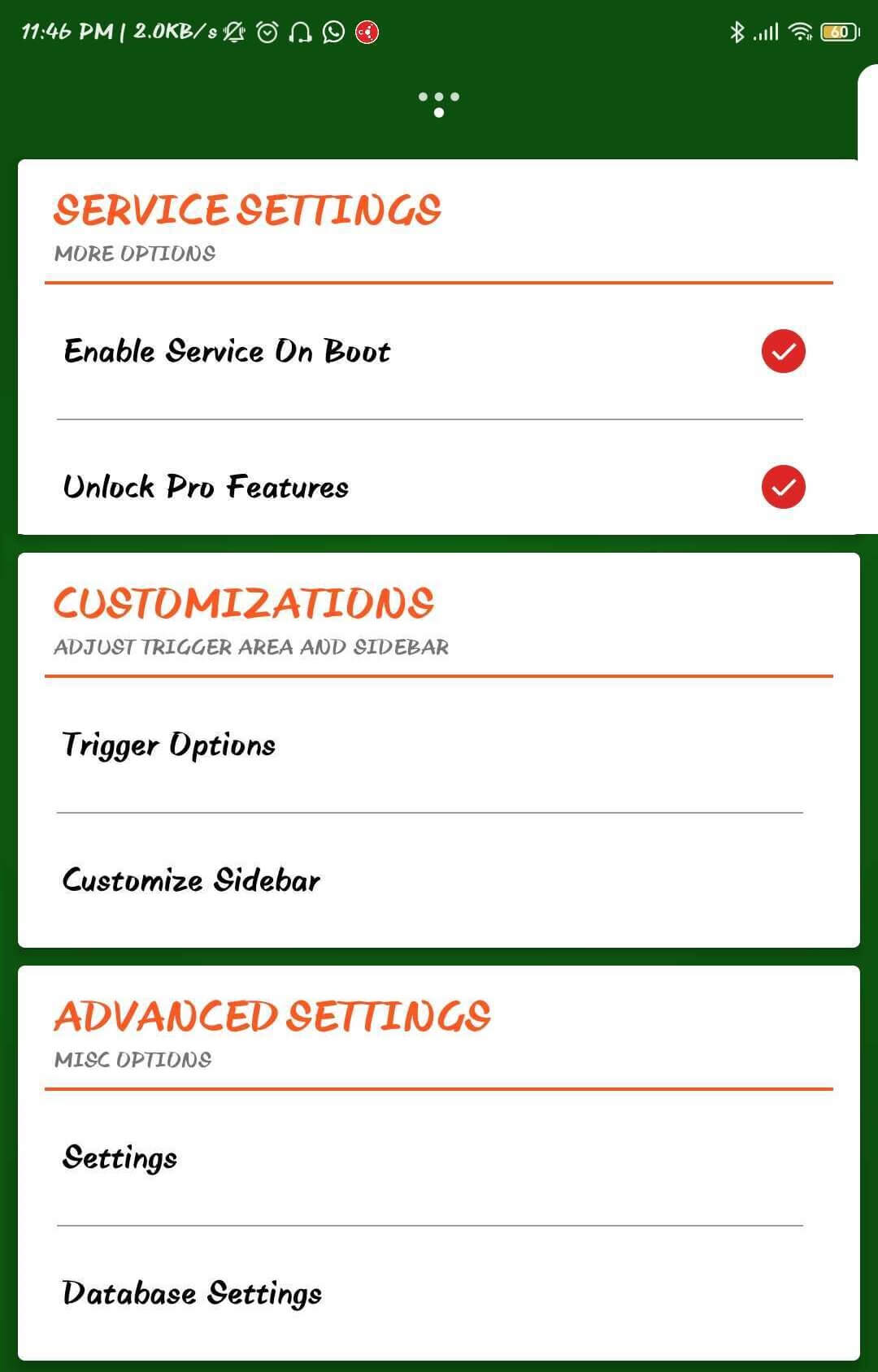 vaya al panel de configuración y ajústelo a sus necesidades.