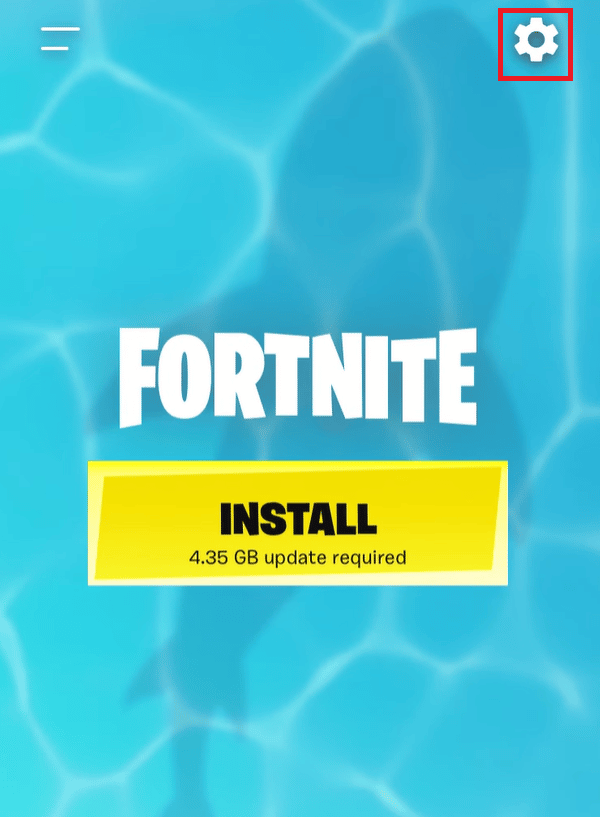 Toque el ícono de Configuración en la esquina superior derecha | Cómo desactivar los controles parentales en Fortnite