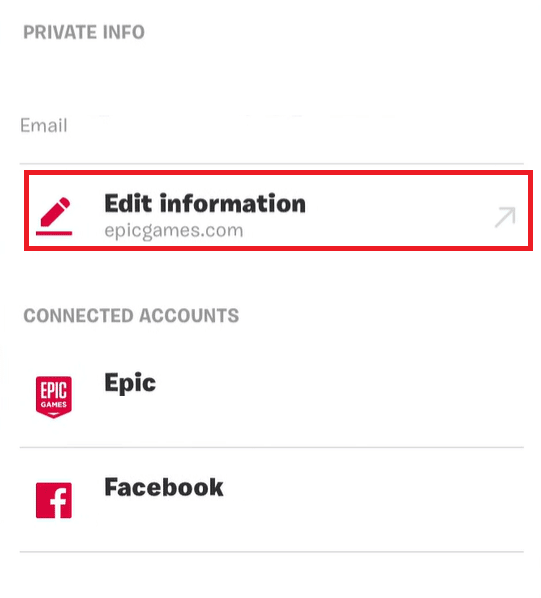 Toca Editar información | Cómo desactivar los controles parentales en Fortnite
