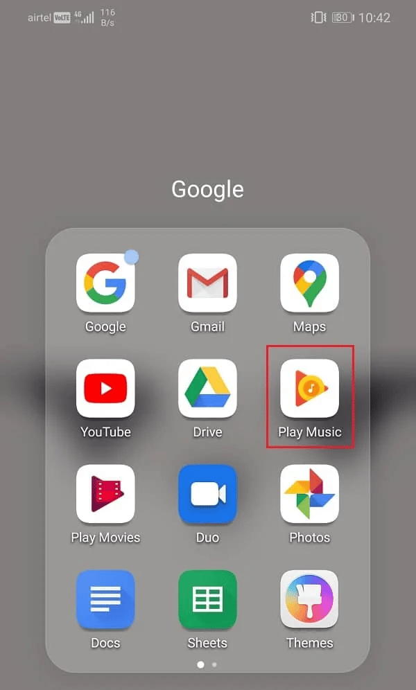 Inicie la aplicación Google Play Música.  Solucionar el error de reproducción de música de Google en Android