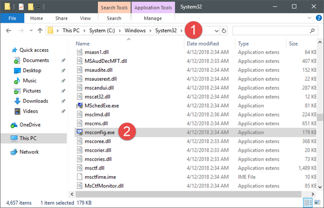 Configuración del sistema, msconfig