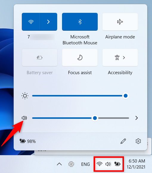 Abra Configuración rápida para acceder al control de volumen en Windows 11