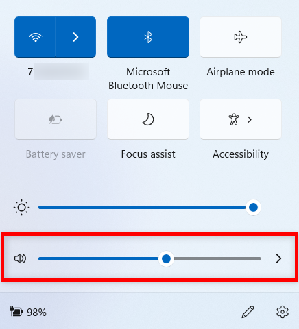 Use el control deslizante para el control de volumen de Windows 11