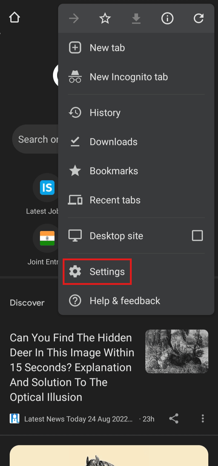 Toca Configuración.