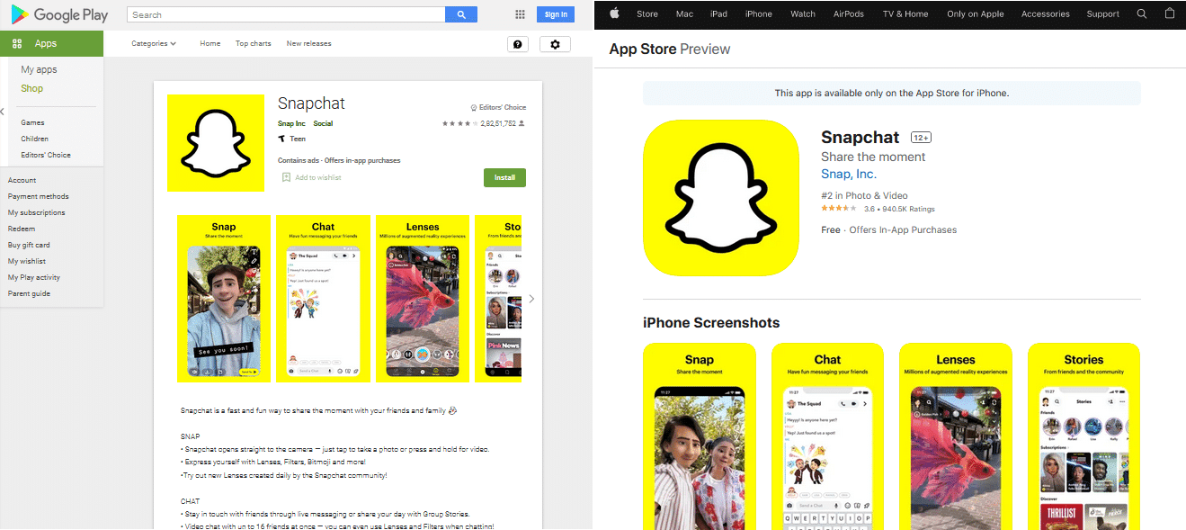 Aplicación Snapchat. Las 9 mejores aplicaciones de efectos fotográficos divertidos