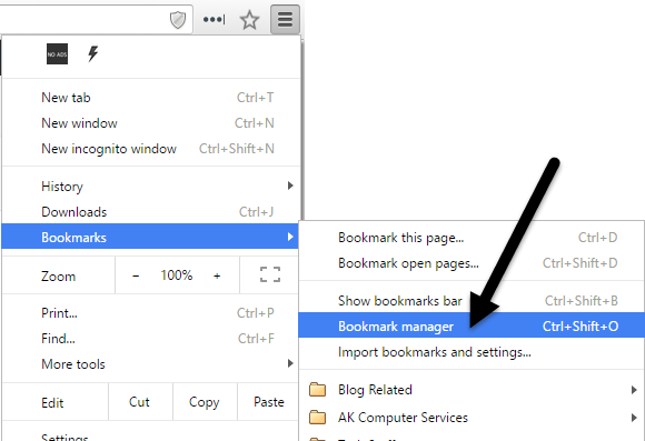 administrador de pestañas de cromo