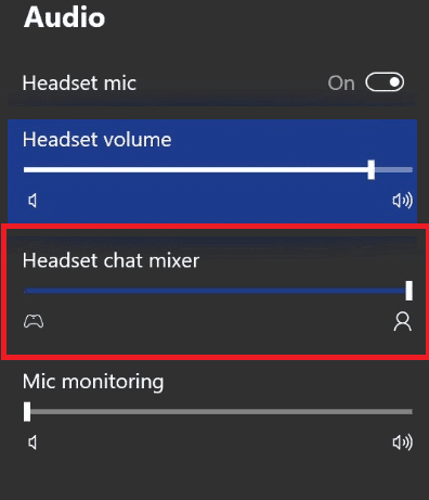 Auricular Mezclador de chat Xbox