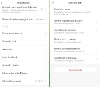 historial del navegador